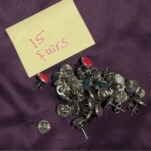 Stud Earrings - 15 pair bundle